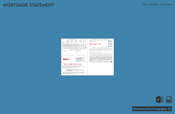 Hypothekenabrechnung der südkoreanischen Bank BNK im Word- und PDF-Format (3-4 Beispielvorschau)